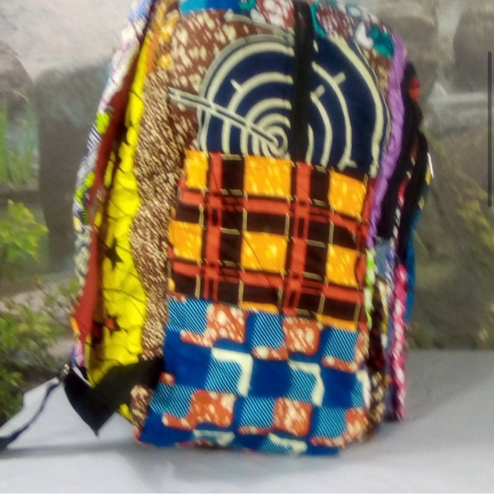Colorful Patchwork Backpack - image 3
